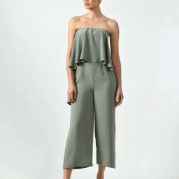 Office & You Dusty Green Plain Jumpsuit-picture-4