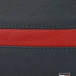 Tommy Hilfiger Piho Navy & Red Casual Leather Bi-Fold Wallet for Men image 4