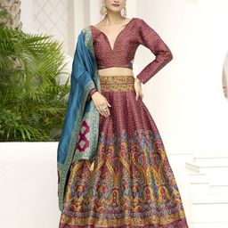 PURVAJA Woven Design Art Silk Lehenga & Unstitched Blouse With Dupatta-picture-36