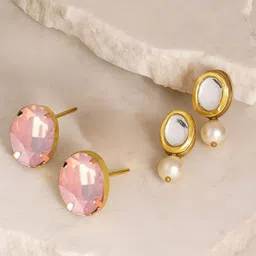Anouk Combo Of Appache Kundan Studs Earrings-picture-41