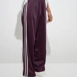 Nuon by Westside Plum Stripe Detailed Relaxed-Fit Mid-Rise Track Pants-image-20