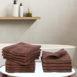 Bianca Paradiso Brown 100% Cotton 500 GSM Face Cloths - Set of 12-image-53