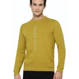 Allen Solly Sport Yellow Cotton Regular Fit Logo Printed Sweatshirt-image-2