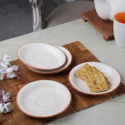 VarEesha White Ceramic Cookie Plates - Set of 4-15
