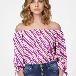 Only Multicolor Striped Top-image-88