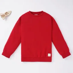 Ed-a-Mamma Kids Red Solid  Sweatshirt-image-20