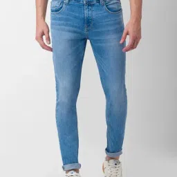 Spykar Blue Cotton Slim Fit Jeans-picture-42