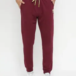 UnderJeans by Spykar Wine Joggers-image-17