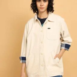 Wrangler Off White Cotton Jacket-10
