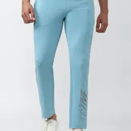 Peter England Casuals Blue Regular Fit Printed Trackpants-picture-46