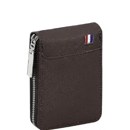 SZN Men Zip Detail Leather Card Holder-13