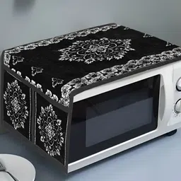 Dakshya Industries Black & White Printed Microwave Oven Top Cover-image-8