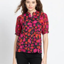 SHAYE Multicolor Floral Print Shirt-image-59