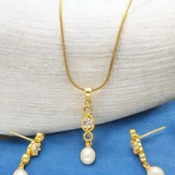 Sri Jagdamba Pearls Elora Pearl Pendant Set for Women-image-14