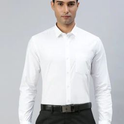 Ramraj White Cotton Regular fit Solid Formal Shirt-image-39