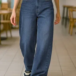 Bewakoof Blue Cotton Straight Fit Jeans-picture-41