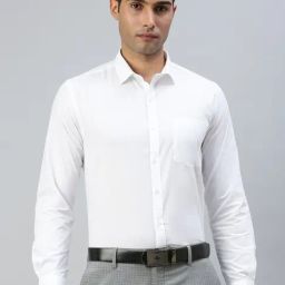 Ramraj White Cotton Regular fit Solid Formal Shirt-image-85