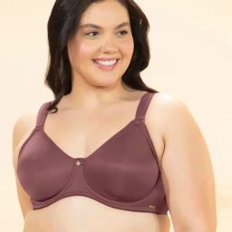 Amante Brown Regular Fit Solid Minimizer Bra-image-31