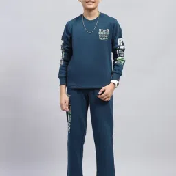 Monte Carlo Boys Teal Cotton Blend Printed Combo Sets-image-65