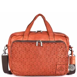 KOMPANERO Unisex Textured Leather Laptop Bag-45