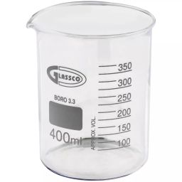 Glassco GC-229.202.08 Scientific Glass Beaker Low Form with Pouring Spout 400 ml (Pack of 10 Pcs)-6