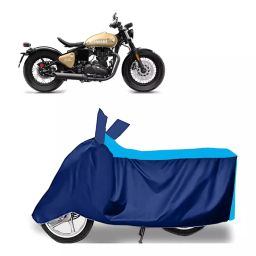 Auto Pearl Two Wheeler Cover for Royal Enfield Bobber 350 - Cyan, Blue-image-89