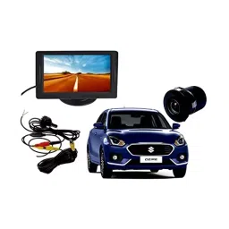Auto Pearl 2-in-1 LCD Display Indicator Car Reverse Parking Camera with CCD LED Night Vision Compatible with Swift Dzire-31