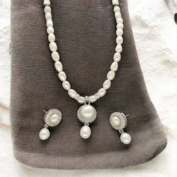 Sri Jagdamba Pearls Brielle Pearl Set for Women-image-75