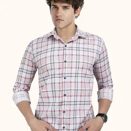 ROUGHELLS Men Slim Fit Checked Casual Shirt-picture-10
