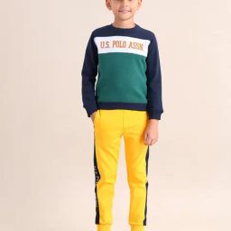 U.S. Polo Assn. Boys Green Cotton Digital Print Sweatshirt-image-48