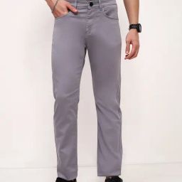 Showoff Grey Cotton Straight Fit Jeans-image-89