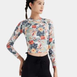 OLAIAN By Decathlon White Print Surfing Top-image-62
