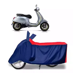 Auto Pearl Two Wheeler Cover with Bag for Piaggio Elettrica BS6, Red & Blue-image-21