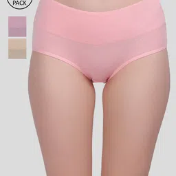Amour Secret Women Pack Of 3 Solid Mid-Rise Hipster Briefs-picture-44
