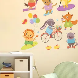 LANSTICK Yellow & Green Splash-Proof Eco-Friendly Cartoon Wallpaper-image-49