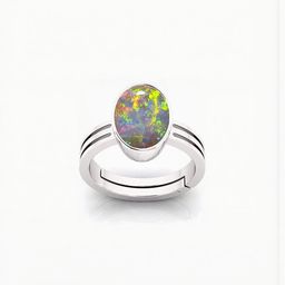 Sidharth Gems 11.25 Ratti 10.00 KT Opal Silver Ring-37