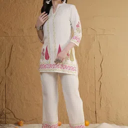 Anouk Printed Mandarin Collar Tunic With Trouser-picture-3