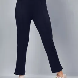 Plus Size Women Relaxed Fit High-Rise Flat-Front Regular Trousers-image-26