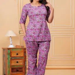Nevisha Style Printed Pure Cotton Tunic With Trousers Co-Ords-picture-15