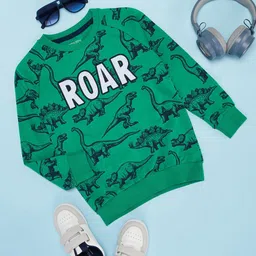 Pantaloons Junior Boys Graphic Printed Round Neck Cotton Pullover Sweatshirt-picture-57