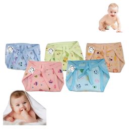 Chirsh Baby Cotton Cloth Diapers Pack Of 5 - Multicolour-10