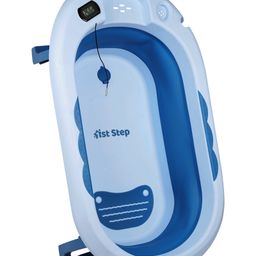 1st Step Folding Bath Tub with Thermometer and Anti-Skid Base for Kids of 0 to 3 Years (Blue)-96
