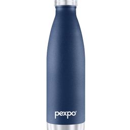 PEXPO Electro 24 Hrs Hot & Cold ISI Certified Flask | Stainless Steel Water Bottle - 500ml Denim Blue | Thermoflask | Office Bottle | Workout | Travelling | Home | Adults & Kids-10