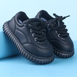 Babyoye Casual Shoes with Lace Up Closure - Black-image-70