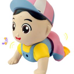 NEGOCIO Crawling Baby Toy for Infants 6-12 Months Battery Operated Musical Crawling Baby Toy-PACK OF 1-COLOR MAY VARY-picture-1