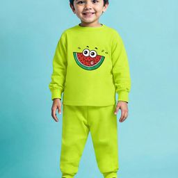 YK X Trampoline Kids Embroidered Round Neck Pure Cotton T-Shirt With Jogger-image-69