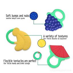 Mastela Super Soft Silicone Teether Grapes Shape - Multicolor image 2