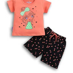Colourspop Girls Printed Top with Shorts Clothing Set-24