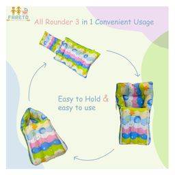 Fareto Baby Sleeping Essential Mattress with Net Bedding Set Combo Carry Bag, Blue image 4