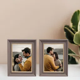 Rectangular Solid Table-Top Photo Frames - Taupe Color-23